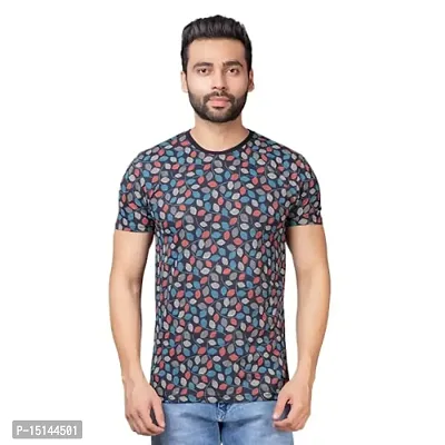 CKL Men's Cotton Half Sleeve Slim Fit Printed T-Shirt