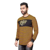 CKL Men's Cotton Round Neck Full Sleeve Pairs Printed T-Shirt Slim Fit (XL, Yellow)-thumb1