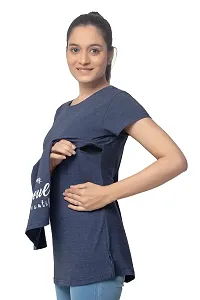 CKL Women's Cotton Nightwear Maternity Feeding Nursing Top | Baby Feeding Tops-thumb3