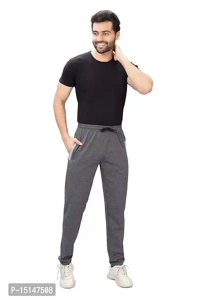 CKL Men's Track Pant with Zipper Pocket (M, Black MILLANGE)-thumb4