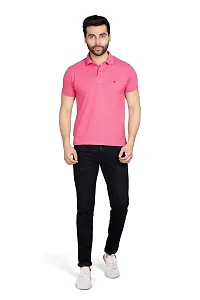 CKL Polo T-Shirt for Men Regular Fit Half Sleeve (XXL, Pink)-thumb4