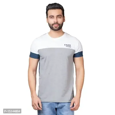 CKL Slim Fit Cotton Printed Men's T-Shirt (2XL) White-thumb0