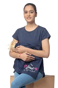 CKL Women's Cotton Nightwear Maternity Feeding Nursing Top | Baby Feeding Tops-thumb1