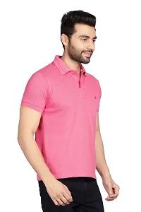 CKL Polo T-Shirt for Men Regular Fit Half Sleeve (XXL, Pink)-thumb3