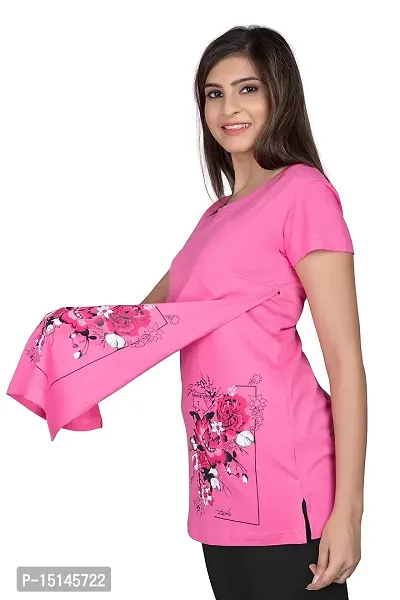 CKL Women's Cotton Nightwear Maternity Feeding Nursing Top | Baby Feeding Tops-thumb5