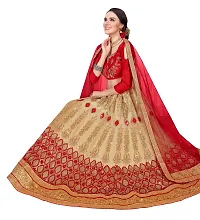 Women's Red Semi Stitched Embroidered Bangalori Silk Lehenga Choli-thumb1