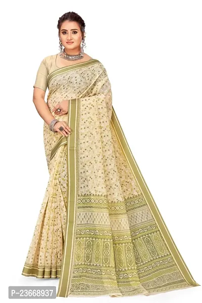 Fancy Cotton Saree with Blouse Piece for Women