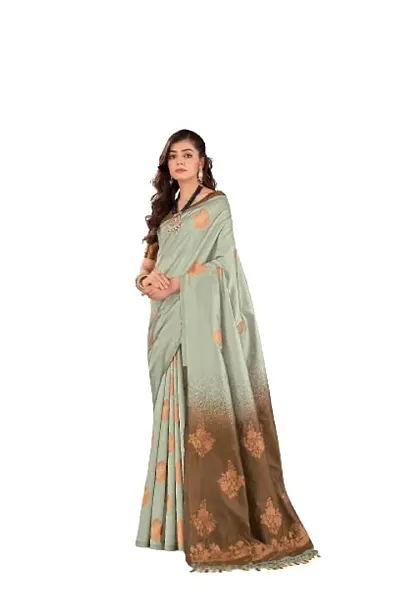 Womens Silk Kanjivaram Saree with Blouse Piece