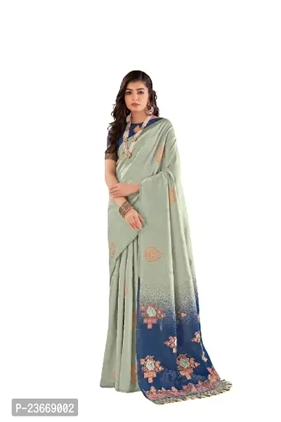 Fancy Cotton Saree with Blouse Piece for Women-thumb0