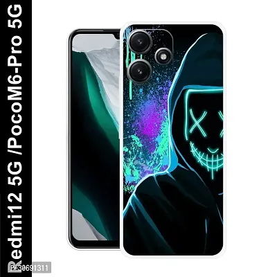 Redmi 12 5G Poco M6 Pro 5G Cover Camera Protection Shockproof BumperEdge 360 Degree Protection TPU And PC  Back Case Cover