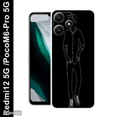 Redmi 12 5G Poco M6 Pro 5G Cover Camera Protection Shockproof BumperEdge 360 Degree Protection TPU And PC  Back Case Cover-thumb0