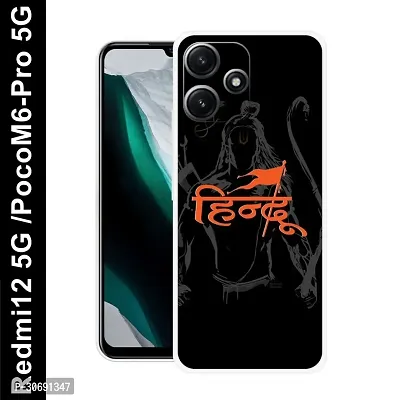 Redmi 12 5G Poco M6 Pro 5G Cover Camera Protection Shockproof BumperEdge 360 Degree Protection TPU And PC  Back Case Cover-thumb0