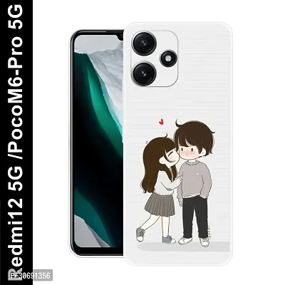 Redmi 12 5G Poco M6 Pro 5G Cover Camera Protection Shockproof BumperEdge 360 Degree Protection TPU And PC  Back Case Cover-thumb0