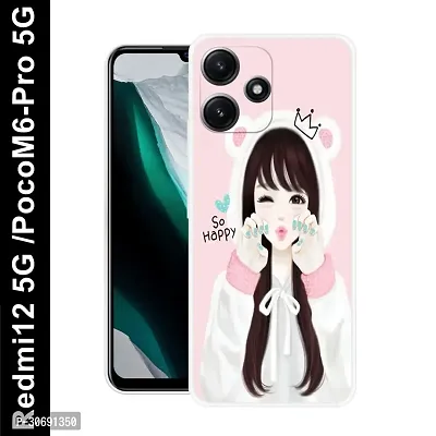 Redmi 12 5G Poco M6 Pro 5G Cover Camera Protection Shockproof BumperEdge 360 Degree Protection TPU And PC  Back Case Cover-thumb0