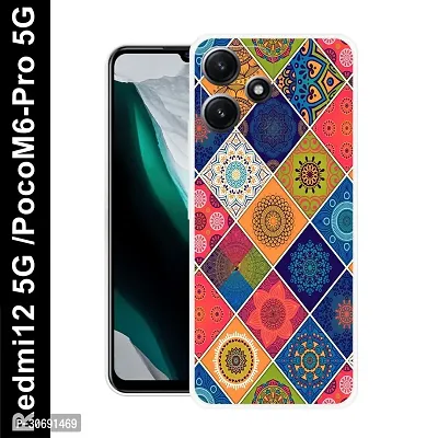 Redmi 12 5G Poco M6 Pro 5G Cover Camera Protection Shockproof BumperEdge 360 Degree Protection TPU And PC  Back Case Cover-thumb0