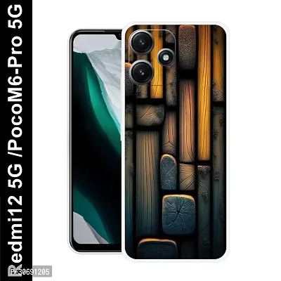 Redmi 12 5G Poco M6 Pro 5G Cover Camera Protection Shockproof BumperEdge 360 Degree Protection TPU And PC  Back Case Cover-thumb0