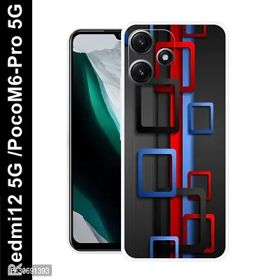 Redmi 12 5G Poco M6 Pro 5G Cover Camera Protection Shockproof BumperEdge 360 Degree Protection TPU And PC  Back Case Cover-thumb0