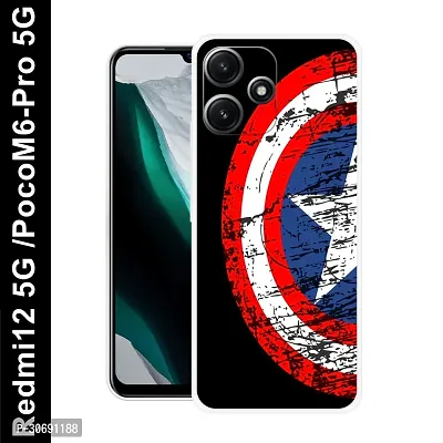 Redmi 12 5G Poco M6 Pro 5G Cover Camera Protection Shockproof BumperEdge 360 Degree Protection TPU And PC  Back Case Cover-thumb0