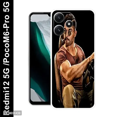 Redmi 12 5G Poco M6 Pro 5G Cover Camera Protection Shockproof BumperEdge 360 Degree Protection TPU And PC  Back Case Cover-thumb0