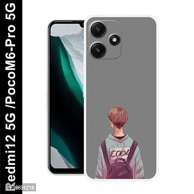 Redmi 12 5G Poco M6 Pro 5G Cover Camera Protection Shockproof BumperEdge 360 Degree Protection TPU And PC  Back Case Cover-thumb0