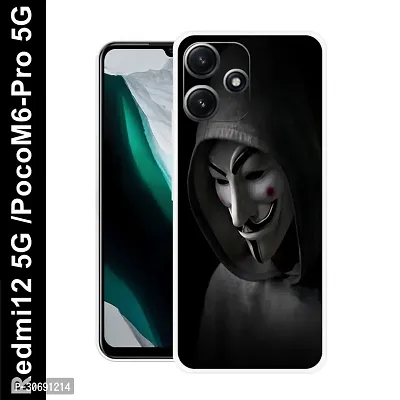 Redmi 12 5G Poco M6 Pro 5G Cover Camera Protection Shockproof BumperEdge 360 Degree Protection TPU And PC  Back Case Cover