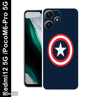 Redmi 12 5G Poco M6 Pro 5G Cover Camera Protection Shockproof BumperEdge 360 Degree Protection TPU And PC  Back Case Cover-thumb0