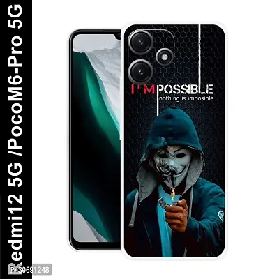 Redmi 12 5G Poco M6 Pro 5G Cover Camera Protection Shockproof BumperEdge 360 Degree Protection TPU And PC  Back Case Cover-thumb0