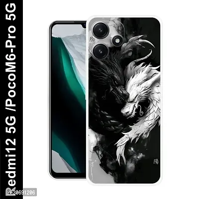 Redmi 12 5G Poco M6 Pro 5G Cover Camera Protection Shockproof BumperEdge 360 Degree Protection TPU And PC  Back Case Cover-thumb0