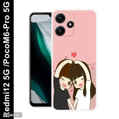 Redmi 12 5G Poco M6 Pro 5G Cover Camera Protection Shockproof BumperEdge 360 Degree Protection TPU And PC  Back Case Cover-thumb0