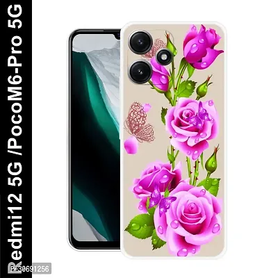 Redmi 12 5G Poco M6 Pro 5G Cover Camera Protection Shockproof BumperEdge 360 Degree Protection TPU And PC  Back Case Cover-thumb0