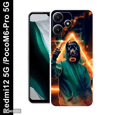 Redmi 12 5G Poco M6 Pro 5G Cover Camera Protection Shockproof BumperEdge 360 Degree Protection TPU And PC  Back Case Cover-thumb0