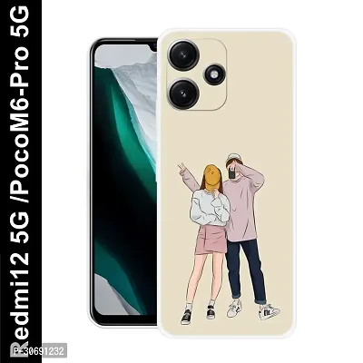 Redmi 12 5G Poco M6 Pro 5G Cover Camera Protection Shockproof BumperEdge 360 Degree Protection TPU And PC  Back Case Cover