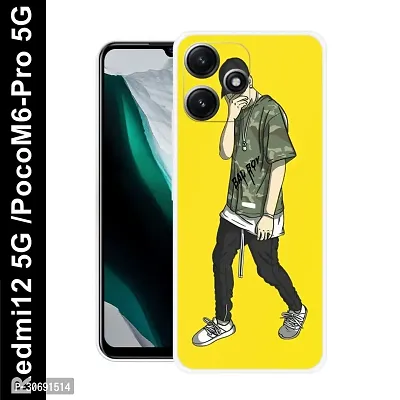 Redmi 12 5G Poco M6 Pro 5G Cover Camera Protection Shockproof BumperEdge 360 Degree Protection TPU And PC  Back Case Cover-thumb0