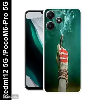 Redmi 12 5G Poco M6 Pro 5G Cover Camera Protection Shockproof BumperEdge 360 Degree Protection TPU And PC  Back Case Cover-thumb0