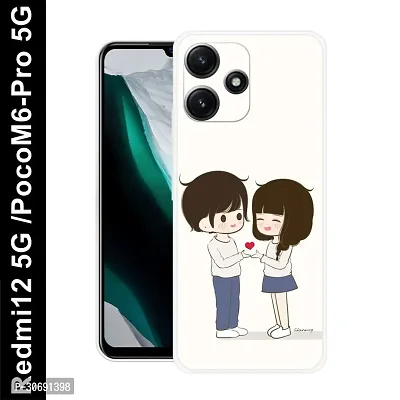 Redmi 12 5G Poco M6 Pro 5G Cover Camera Protection Shockproof BumperEdge 360 Degree Protection TPU And PC  Back Case Cover-thumb0