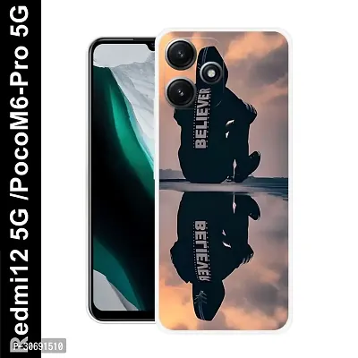 Redmi 12 5G Poco M6 Pro 5G Cover Camera Protection Shockproof BumperEdge 360 Degree Protection TPU And PC  Back Case Cover-thumb0