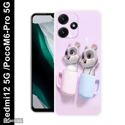 Redmi 12 5G Poco M6 Pro 5G Cover Camera Protection Shockproof BumperEdge 360 Degree Protection TPU And PC  Back Case Cover-thumb0