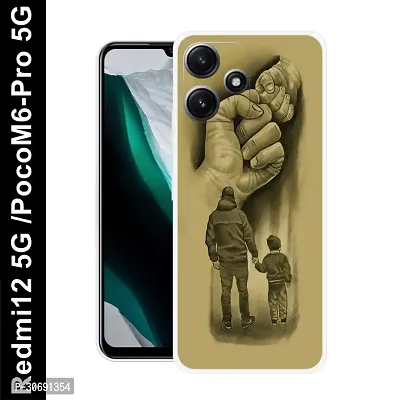 Redmi 12 5G Poco M6 Pro 5G Cover Camera Protection Shockproof BumperEdge 360 Degree Protection TPU And PC  Back Case Cover-thumb0