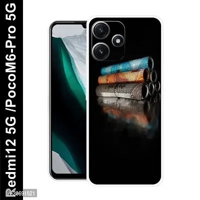 Redmi 12 5G Poco M6 Pro 5G Cover Camera Protection Shockproof BumperEdge 360 Degree Protection TPU And PC  Back Case Cover-thumb0