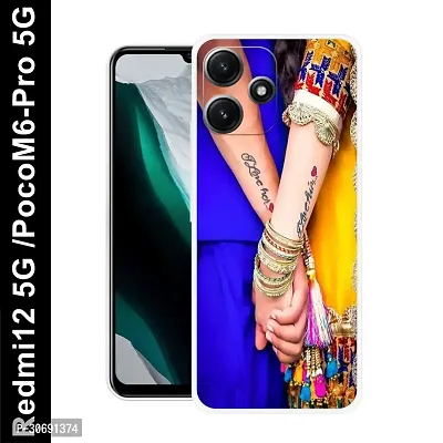 Redmi 12 5G Poco M6 Pro 5G Cover Camera Protection Shockproof BumperEdge 360 Degree Protection TPU And PC  Back Case Cover-thumb0