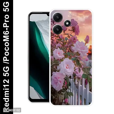 Redmi 12 5G Poco M6 Pro 5G Cover Camera Protection Shockproof BumperEdge 360 Degree Protection TPU And PC  Back Case Cover-thumb0