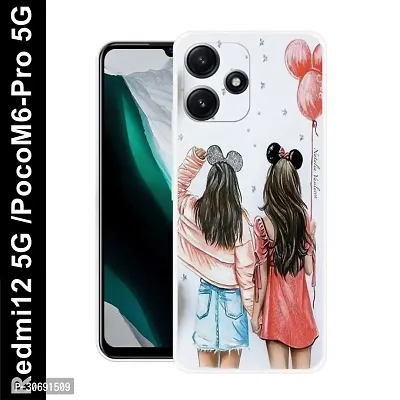 Redmi 12 5G Poco M6 Pro 5G Cover Camera Protection Shockproof BumperEdge 360 Degree Protection TPU And PC  Back Case Cover-thumb0