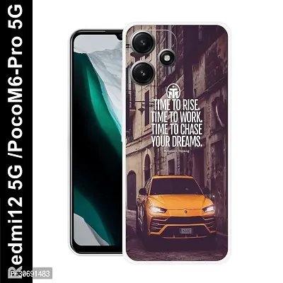 Redmi 12 5G Poco M6 Pro 5G Cover Camera Protection Shockproof BumperEdge 360 Degree Protection TPU And PC  Back Case Cover-thumb0