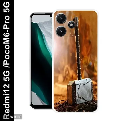 Redmi 12 5G Poco M6 Pro 5G Cover Camera Protection Shockproof BumperEdge 360 Degree Protection TPU And PC  Back Case Cover-thumb0