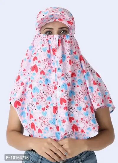 Long Scarf Cum Mask With Rayon Cotton Adjustable Size Winter, Summer And Rain Usable for vehicle Driver Girl  Women With Universal adjustable-thumb0