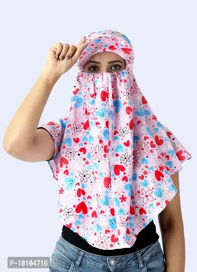 Long Scarf Cum Mask With Rayon Cotton Adjustable Size Winter, Summer And Rain Usable for vehicle Driver Girl  Women With Universal adjustable-thumb2