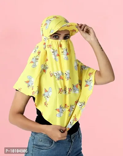 Innovative Cap Scarf For Women And Girls Pollution And UV Rays Protection For Full Face Winter, Summer And Rain-thumb3