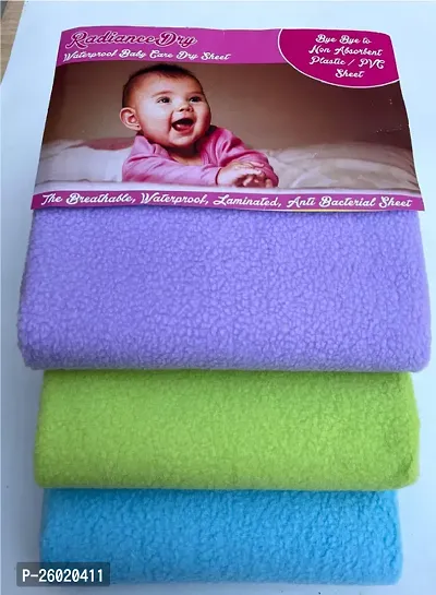 Comfortable Multicoloured Cotton Crib Baby Bedsheet Pack Of 3-thumb0