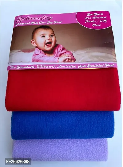 Comfortable Multicoloured Cotton Crib Baby Bedsheet Pack Of 3-thumb0