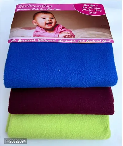 Comfortable Multicoloured Cotton Crib Baby Bedsheet Pack Of 3-thumb0